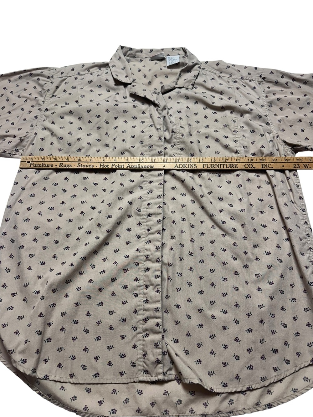 Vintage 90s Basic Editions XL Ditsy Floral Button Down Shirt Cottagecore - Picture 3 of 12